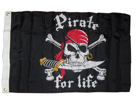 Båtflagga Pirate for life