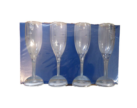Transparenta Champagneglas i Termoplast
