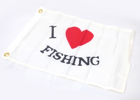 Båtflagga I Love Fishing